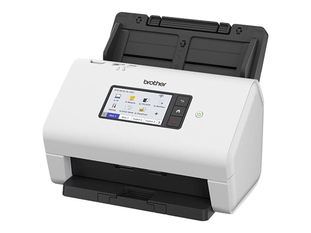 Brother ADS-4900W - Document scanner - Dual CIS - Duplex - A4 - 600 dpi x 600 dpi - up to 60 ppm (mono) / up to 60 ppm (colour) - ADF (100 sheets) - up to 9000 scans per day - USB 3.0, LAN, Wi-Fi(n), USB 2.0 (Host)