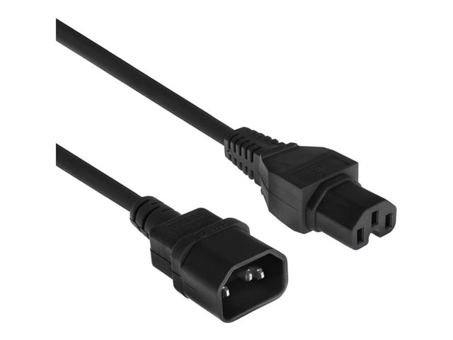 POWERCORD C14-C15 BK 5.00M. 1 stk