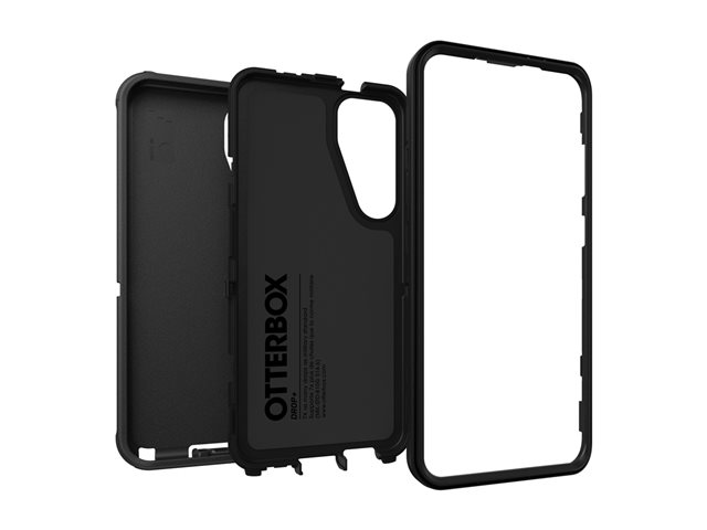 OtterBox Defender Series - Back cover for mobile phone - rugged - reinforced corners - silicone, memory foam - black - for Samsung Galaxy S25+