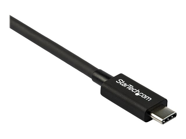 StarTech.com 2.6ft (80cm) Thunderbolt 3 Cable, 40Gbps, 100W PD, 4K/5K Video, Thunderbolt-Certified, Compatible w/ TB4/USB 3.2/DisplayPort - Thunderbolt cable - 24 pin USB-C (M) to 24 pin USB-C (M) - Thunderbolt 3 / USB / DisplayPort - 80 cm - 4K support, 5K support - black - for P/N: PEXUSB321C