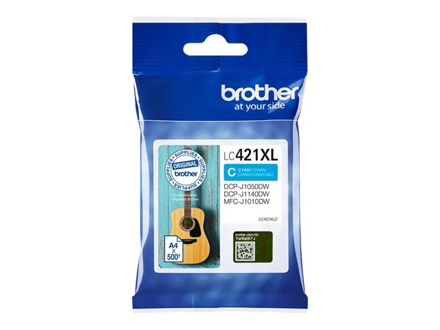 Brother LC421XLC - High Yield - cyan - original - ink cartridge - for Brother DCP-J1140DW, DCP-J1800DW, MFC-J1010DW, MFC-J1012DW