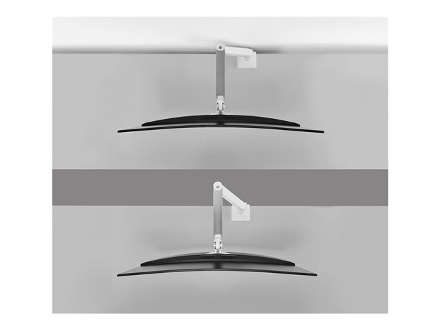 Neomounts DS70PLUS-450WH1 - Mounting kit (desk mounting arm) - full-motion - for curved LCD display - steel - white - screen size: 17\"-49\"