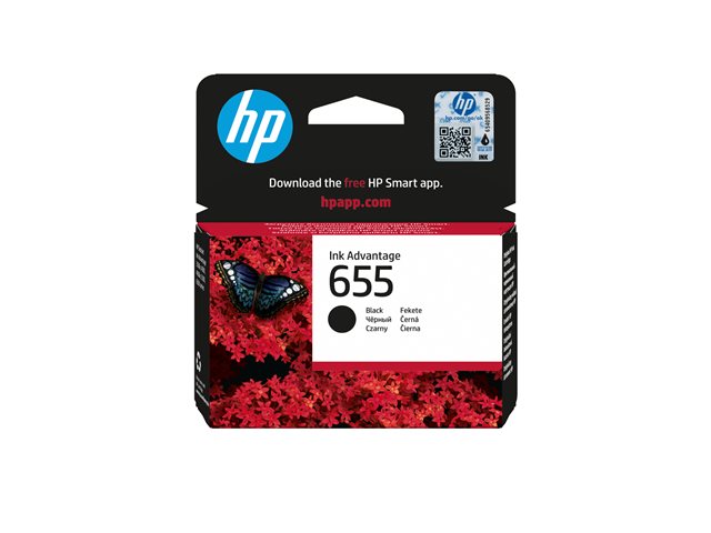 HP 655 - 14 ml - black - original - ink cartridge - for Deskjet Ink Advantage 3525, Ink Advantage 46XX, Ink Advantage 5525, Ink Advantage 6525