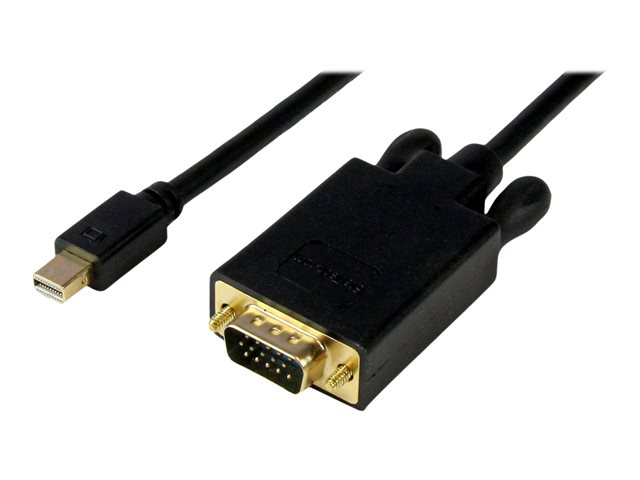 StarTech.com 10 ft Mini DisplayPort to VGA Adapter Cable - mDP to VGA Video Converter - Mini DP to VGA Cable for Mac/PC 1920x1200 - Black (MDP2VGAMM10B) - Video converter - VGA - DisplayPort - black