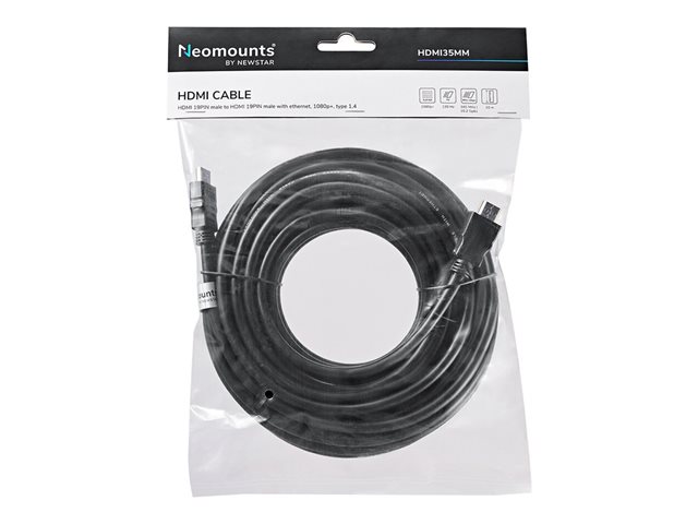 Neomounts - HDMI cable - HDMI male to HDMI male - 10 m - black