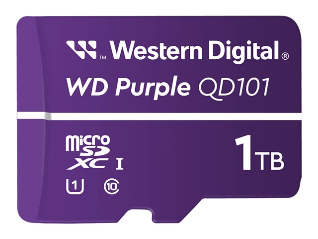 WD Purple - Flash memory card - 1 TB - UHS-I U1 / Class10 - microSDXC - purple