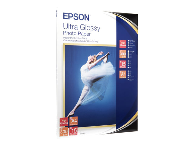 Epson Ultra Glossy Photo Paper - Glossy - A4 (210 x 297 mm) 15 sheet(s) photo paper - for EcoTank ET-2710, 2711, 2712, 2714, 2715, 2720, 2721, 2726, 2750, 2751, 2756, 4700, 4750