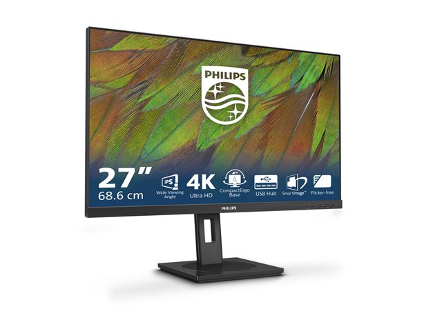 27B1N3800 27\" IPS UHD 4K, 4 ms, 3840x2160@60Hz, Wid 16/9, DP-2xHDMI, 4xUSB 3.2, Brightness 350 cd/m², S Contrastratio 50M:1, Viewing angle 178°/178°, Low blue light, Speakers, Height adjustment, Pivot,  Black