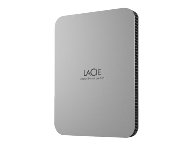 LaCie Mobile Drive STLP2000400 - Hard drive - 2 TB - external (portable) - USB 3.2 Gen 1 (USB-C connector) - moon silver - with 3 years Seagate Rescue Data Recovery