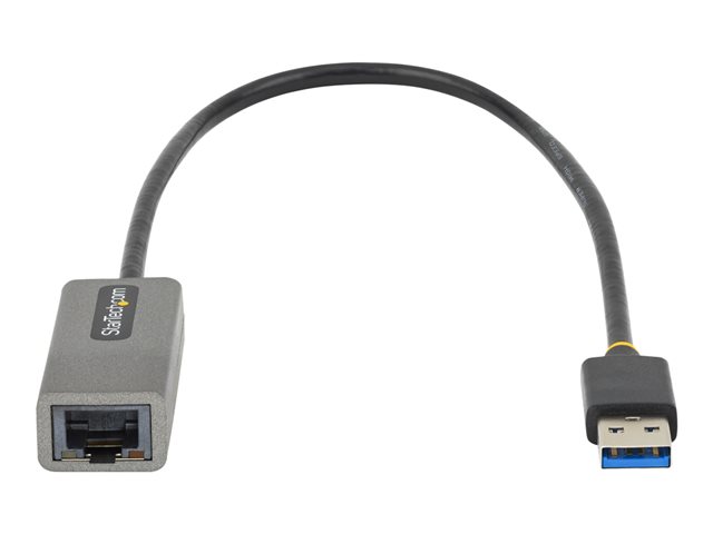StarTech.com USB to Ethernet Adapter, USB 3.0 to 10/100/1000 Gigabit Ethernet LAN Converter for Laptops, 1ft (30cm) Attached Cable, USB to RJ45 Adapter, USB NIC Adapter, Ethernet Dongle - USB Network Adapter - Network adapter - USB 3.2 Gen 1 - Gigabi