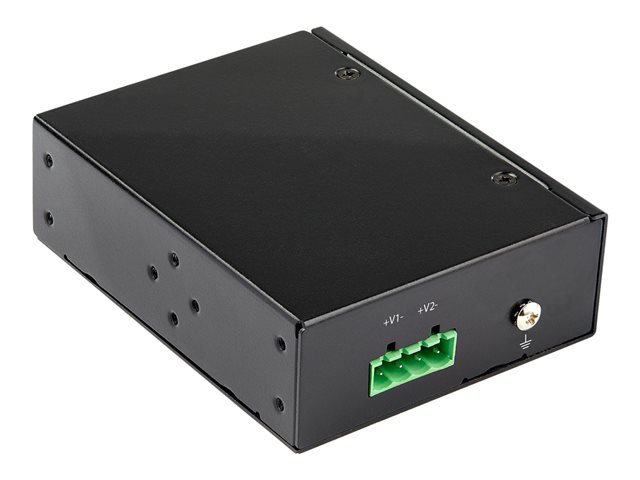 StarTech.com Industrial Gigabit PoE Splitter, 90W High Speed Power over Ethernet PoE+++ Splitter, 12-48V DC Splitter 802.3bt, LAN/RJ45 Ultra PoE to DC Adapter, -40C to +75C, High Power - Gigabit PoE Splitter (POESLT1G48V) - PoE splitter (DIN rail mountable) - 90 Watt - output connectors: 2