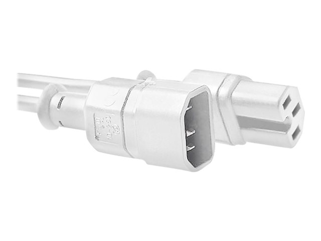 POWERCORD C14-C15 WH 1.20M. 1 stk