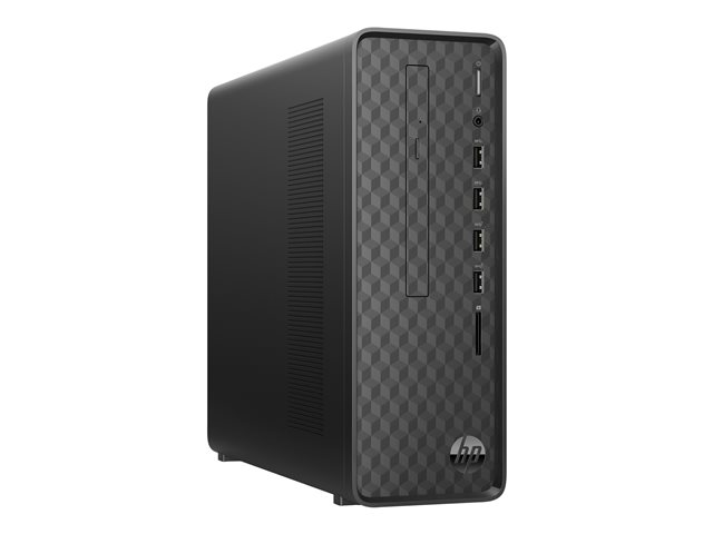 HP Slim S01-pF0004nb - MT - Core i3 9100 / 3.6 GHz - RAM 8 GB - SSD 256 GB - NVMe - DVD-Writer - UHD Graphics 630 - GigE - WLAN: 802.11a/b/g/n/ac, Bluetooth 4.2 - Win 10 Home 64-bit - monitor: none - keyboard: Belgium