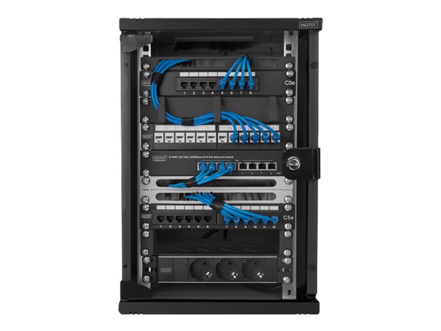 Wall Mounting Cabinet 312x300mm (10in) 9U 464x312x300 mm black