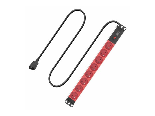 PDU C14 - TYPE E (8X) 10A FUSE. 1 stk