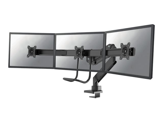 Neomounts NM-D775DX3 - Mounting kit - full-motion - for 3 LCD displays - black - screen size: 17\"-27\" - clamp mountable, grommet, desk-mountable