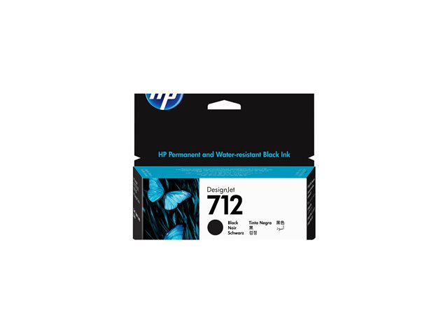 HP 712 - 38 ml - black - original - DesignJet - ink cartridge - for DesignJet Studio, T210, T230, T250, T630, T650