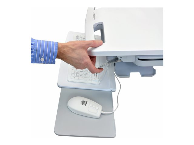 Ergotron StyleView - Cart - open architecture - for notebook / PC equipment - medical - plastic, aluminium, zinc-plated steel - grey, white, polished aluminium - screen size: 17.3\" wide