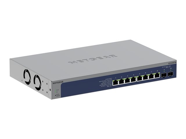 NETGEAR S3600 Series XS508TM - Switch - 2+/L3 Lite - smart - 8 x 10/25 Gigabit Ethernet + 2 x 10Gb Ethernet SFP+ (uplink) - desktop, rack-mountable