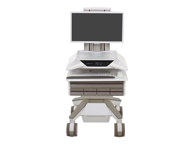 Ergotron CareFit Pro - Cart - Electric Lift - for LCD display / PC equipment - lockable - medical - white, warm grey - screen size: up to 27\" - 320 Wh - lithium iron phosphate - TAA Compliant