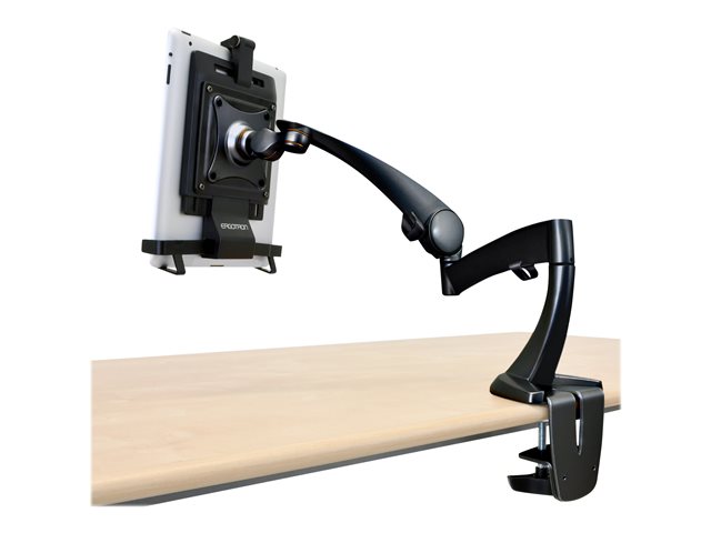 Ergotron Neo-Flex - Mounting kit (articulating arm, extension, desk clamp mount, grommet mount, cradle) - for tablet / eBook reader - black - screen size: up to 10\"