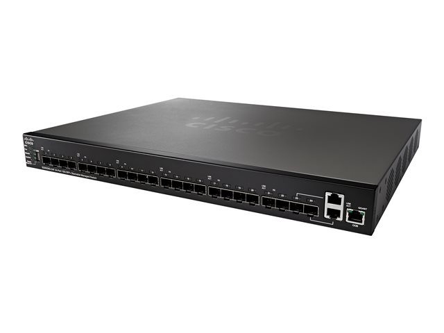 Cisco 550X Series SG550XG-24F - Switch - L3 - Managed - 22 x 10 Gigabit SFP+ + 2 x combo 10GBase-T - desktop, rack-mountable - refurbished