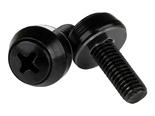 StarTech.com M6 x 12mm - Screws - 100 Pack, Black - M6 Mounting Screws for Server Rack & Cabinet (CABSCRWSM62B) - Screw kit - black (pack of 100) - for P/N: RACK-18U-20-WALL-OA, RACK-21U-20-WALL-OA, RACK-24U-20-WALL-OA, RK3236BKF, WALLMOUNT4