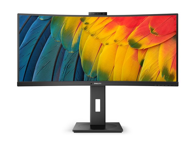 Philips 34B1U5600CH - 5000 Series - LED monitor - curved - 34\" - 3440 x 1440 WQHD @ 120 Hz - VA - 350 cd/m² - 3000:1 - 4 ms - HDMI, DisplayPort, USB-C - speakers - textured black