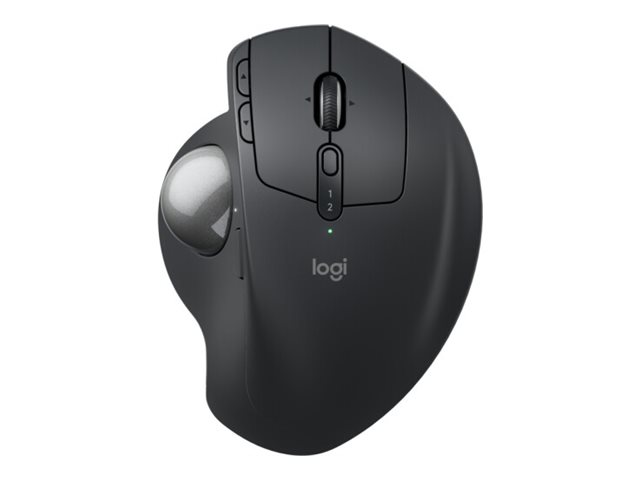 Logitech Ergo Series MX Ergo S - Trackball - ergonomic - advanced - optical - 8 buttons - wireless - Bluetooth, 2.4 GHz - Logitech Logi Bolt USB receiver - graphite