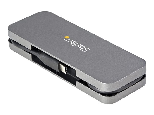 StarTech.com 4 Port USB C Hub - 4x USB-A - 5Gbps USB 3.0 Type-C Hub (USB 3.2/3.1 Gen 1) - Bus Powered - 11\" Long Cable w/ Cable Management (HB30CM4AB) - Hub - 4 x USB 3.2 Gen 1 - desktop