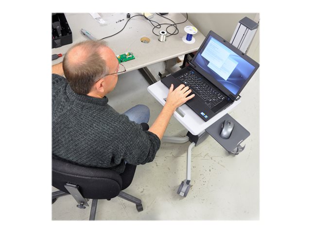 Ergotron Neo-Flex - Cart - for notebook / mouse / barcode scanner - high-grade plastic, aluminium, steel - two-tone grey - screen size: 12\"-17.3\"