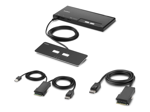 Belkin Modular Secure Single Head - KVM switch - 2 x KVM port(s) - 1 local user - desktop - TAA Compliant