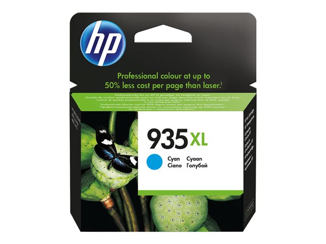 HP 935XL - High Yield - cyan - original - ink cartridge - for Officejet 6812, 6815, 6820, Officejet Pro 6230, 6230 ePrinter, 6830, 6835