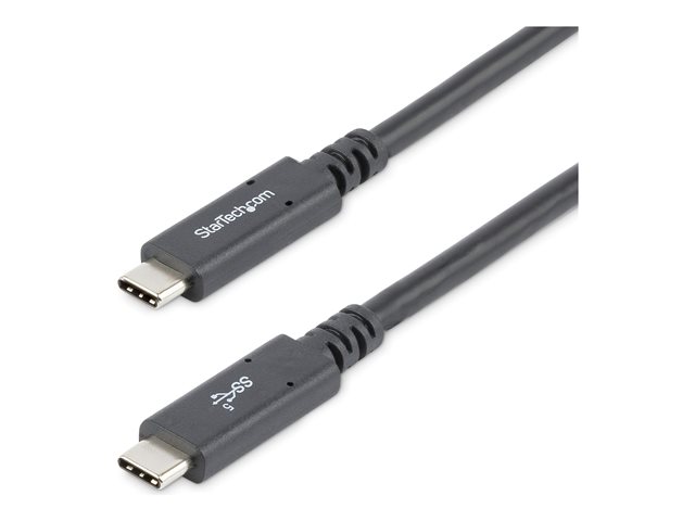 StarTech.com USB C to USB C Cable - 6 ft / 1.8m - 5A PD - USB-IF Certified - M/M - USB 3.0 5Gbps - USB C Charging Cable - USB Type C Cable (USB315C5C6) - USB cable - 24 pin USB-C (M) straight to 24 pin USB-C (M) straight - USB 3.0 - 5 A - 1.8 m - 4K support - black - for P/N: DK30C2DAGPD, DK30C2HAGPD, SV211HDUC, SV221HUC4K