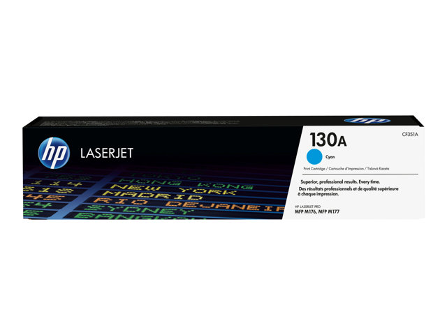 HP 130A - Cyan - original - LaserJet - toner cartridge (CF351A) - for Color LaserJet Pro MFP M176n, MFP M177fw