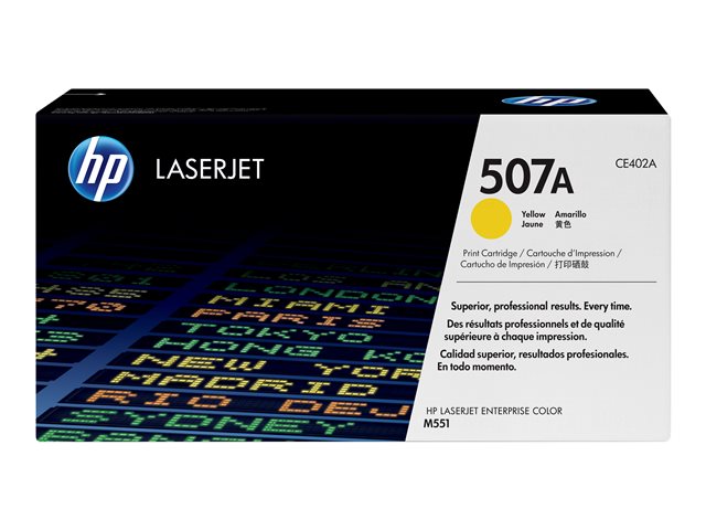 HP 507A - Yellow - original - LaserJet - toner cartridge (CE402A) - for Color LaserJet Enterprise MFP M575, LaserJet Pro MFP M570