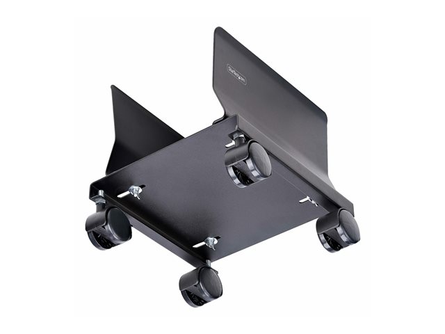 StarTech.com Computer Tower Cart Rolling CPU Caddy w/ Wheels, Adjustable - Cart - for personal computer - steel - black
