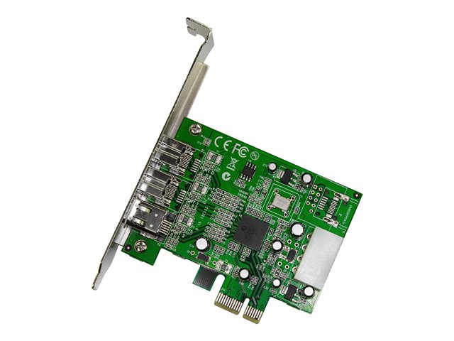 StarTech.com 3 Port 2b 1a 1394 PCI Express FireWire Card Adapter - 1394 FW PCIe FireWire 800 / 400 Card (PEX1394B3) - FireWire adapter - PCIe - FireWire 800 - 2 ports + 1 x FireWire - for P/N: BNDTB10GI, BNDTB210GSFP, BNDTB310GNDP, BNDTB410GSFP, BNDTB4M2E1, BNDTBUSB3142