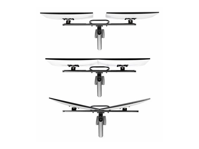 StarTech.com Desk Mount Dual Monitor Arm w/ Crossbar, Up To 27\" Displays - Mounting kit - articulating, mechanical spring - for 2 LCD displays - steel, plastic - black - screen size: 17\"-27\" - desk-mountable - TAA Compliant