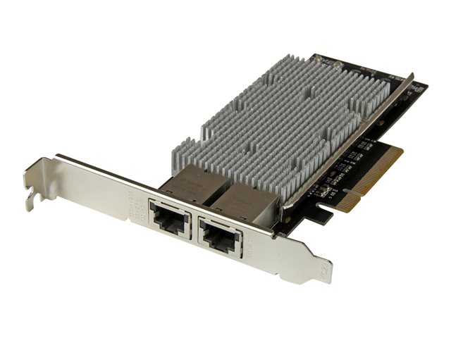 StarTech.com 2-Port 10Gb PCIe NIC with Native Link Aggregation - 10Gbase-t Ethernet Card - 100/1000/10000 Mbps LAN Card (ST20000SPEXI) - Network adapter - PCIe 2.0 x8 low profile - 10Gb Ethernet x 2 - black - for P/N: BNDTB10GI, BNDTB210GSFP, BNDTB310GNDP, BNDTB410GSFP, BNDTB4M2E1, BNDTBUSB3142