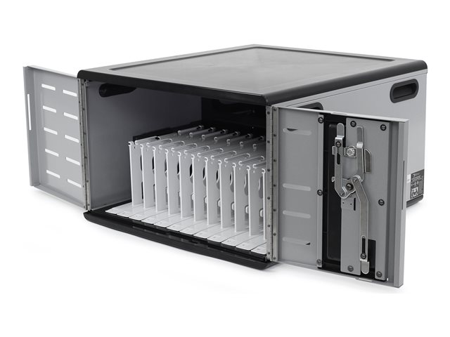 Ergotron Zip12 - Cabinet unit - for 12 tablets / notebooks - charging - steel - black, silver - screen size: up to 14\"