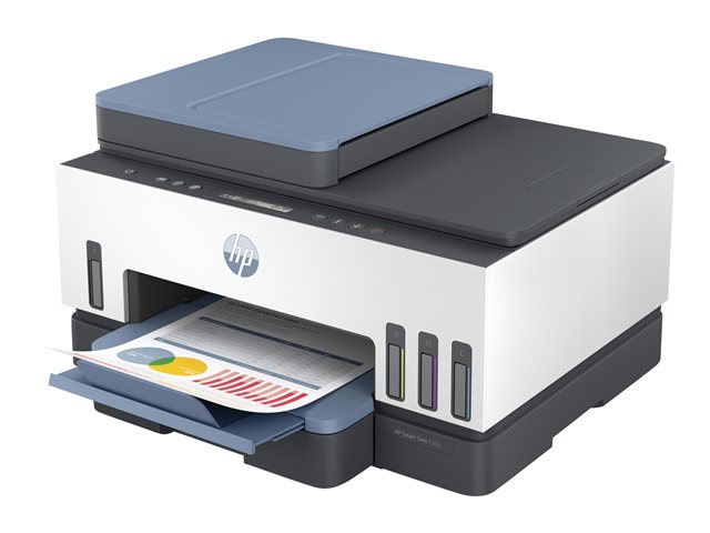 HP Smart Tank 7306 All-in-One - Multifunction printer - colour - ink-jet - refillable - Letter A (216 x 279 mm)/A4 (210 x 297 mm) (original) - A4/Legal (media) - up to 13 ppm (copying) - up to 15 ppm (printing) - 250 sheets - USB 2.0, Wi-Fi(n), Bluetooth