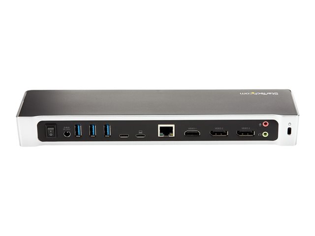 StarTech.com 4K USB-C Dock - Triple Monitor - Mac & Windows - 60W USB PD (DK30CH2DPPDU) - Docking station - USB-C - HDMI, 2 x DP - 1GbE - 60 Watt