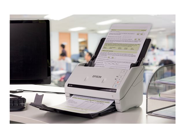Epson WorkForce DS-770II - Document scanner - Duplex - 215.9 x 6096 mm - 600 dpi x 600 dpi - up to 45 ppm (mono) / up to 45 ppm (colour) - ADF (100 sheets) - up to 7000 scans per day - USB 3.0