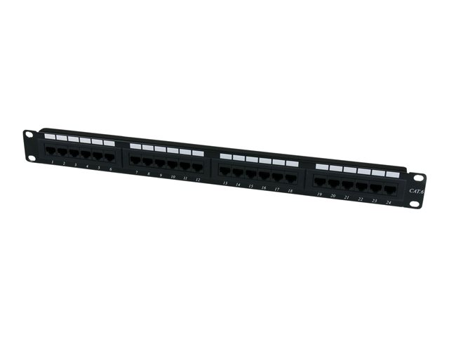 StarTech.com 24 Port 1U Rackmount Cat 6 110 Patch Panel - 24 port Network Patch Panel - RJ45 Ethernet 110 type Rack Mount Patch Panel 1U (C6PANEL24) - Patch panel - CAT 6 - black - 1U - 24 ports - for P/N: RACK-18U-20-WALL-OA, RACK-21U-20-WALL-OA, RACK-24U-20-WALL-OA, RK12OD2, RK3236BKF