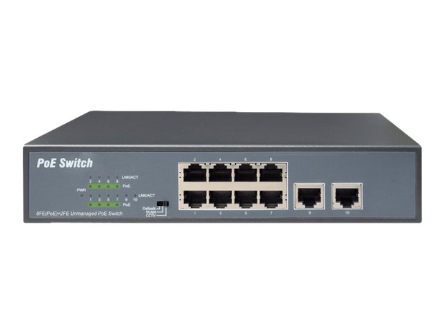 Fast Ethernet PoE Switch 8-port PoE + 2-