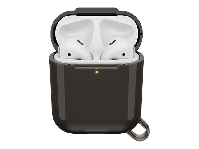 OtterBox Ispra Series - Case for wireless earphones - polycarbonate, zinc alloy, thermoplastic elastomer (TPE) - black hole - for Apple AirPods (1st generation, 2nd generation)