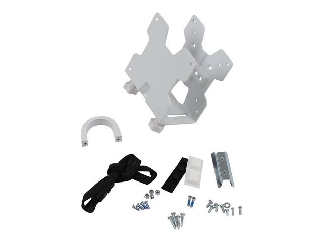 Ergotron - Mini PC mount - under-desk mountable, pole mountable, wall track mountable, VESA bracket mountable - white - for Ergotron NX, LX Dual Side-by-Side Arm