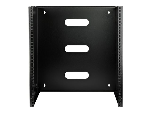 StarTech.com Wall Mount Patch Panel Rack - 15U Wall Mount Rack - 2 Post Open Frame Rack - Wall Mount Network Patch Panel (WALLMNT12) - Wall mount bracket - black - 12U