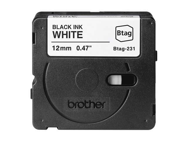 Brother BTAG-231 - Black on white - Roll (1.2 cm x 4 m) 1 cassette(s) hanging box - label tape